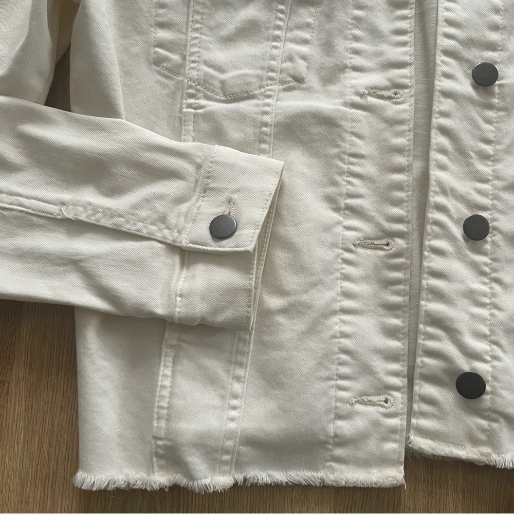 Kut from the Kloth Women’s Cream Denim Jacket size large - Picture 3 of 5